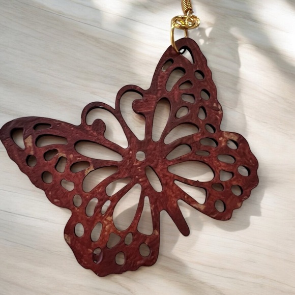 Butterfly earrings Super light Bohemian Hippie style. 70’s style Vintage vibes - Picture 8 of 14